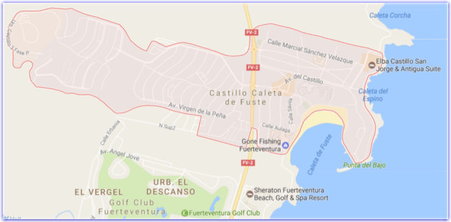 Mapa de Playa del Castillo - Caleta de Fuste